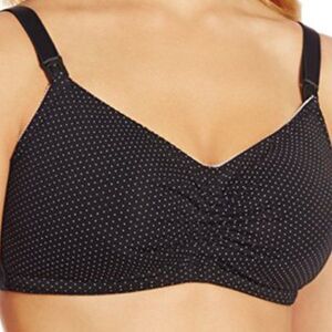 Royce Womens Black White Nursing Bra Size 38C/D/DD